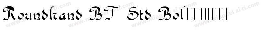 Roundhand BT Std Bol字体转换